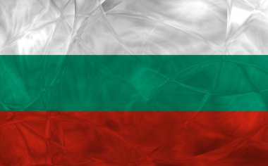 Bulgaristan 'ın metalik yansımalı dekoratif bayrağı 