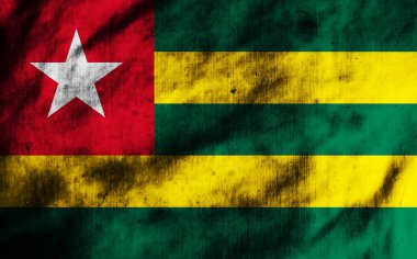 Bolivya 'nın dekoratif renkli bayrağının eski örtü arka planı  