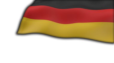 Alman bayrağı. 3B görüntüleme