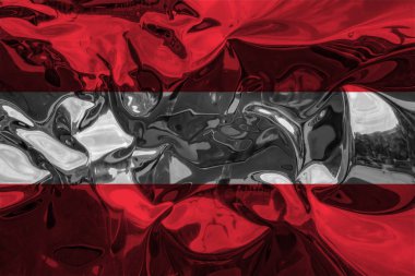 Sıvı metalik efektli Avusturya bayrağı