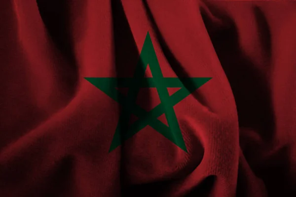 Drapeau Maroc Sur Velours — Photo