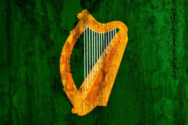 Flagga För Regionen Leinster Irland Gammalt Tyg — Stockfoto