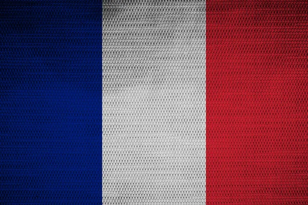 Drapeau France Sur Texture Tissu — Photo