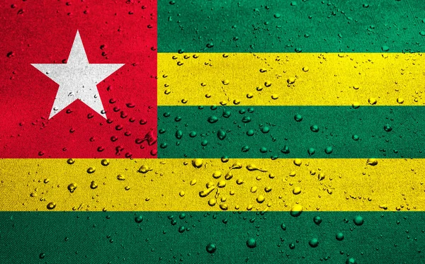 Togo bayrağı ve damlaları olan bir arkaplan