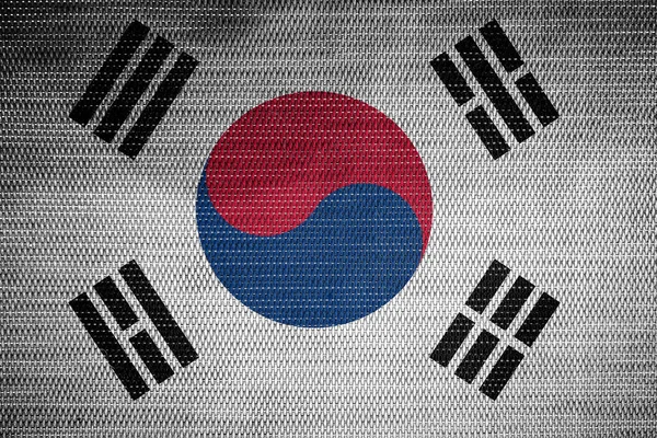 Tessuto Plastica Della Bandiera Sudcoreana — Foto Stock