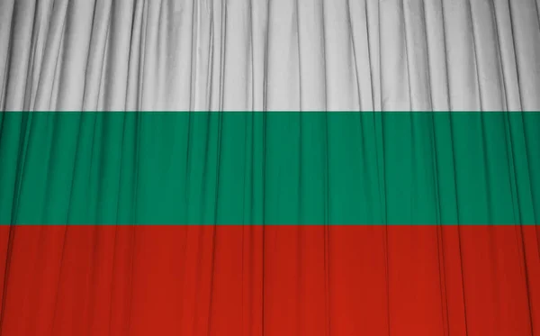 Bandera Bulgaria Tela Ondulada — Foto de Stock