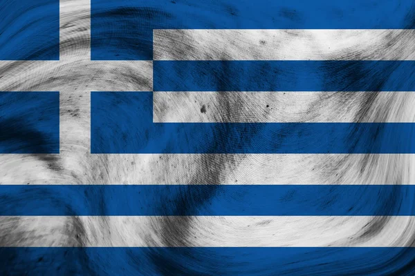 Grecia Bandiera Vecchio Tessuto — Foto Stock