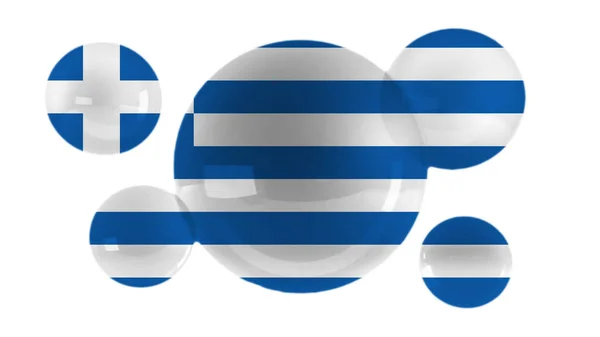 Greece Flag Bubbles Illustration — Stock Photo, Image