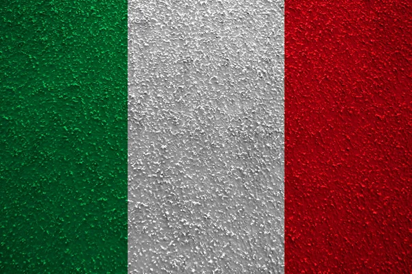 Italienische Flagge Faltiger Wand — Stockfoto