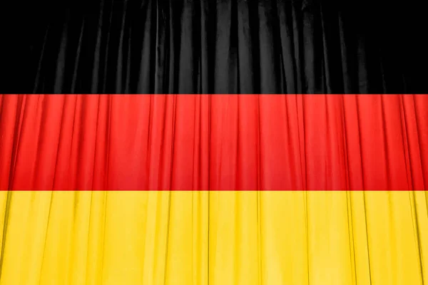 Németország Zászló Lengő Szövet — Stock Fotó