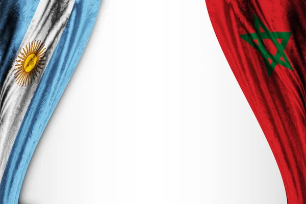 Háttér Zászlók Argentína Marokkó Színházi Hatású Illusztráció — Stock Fotó