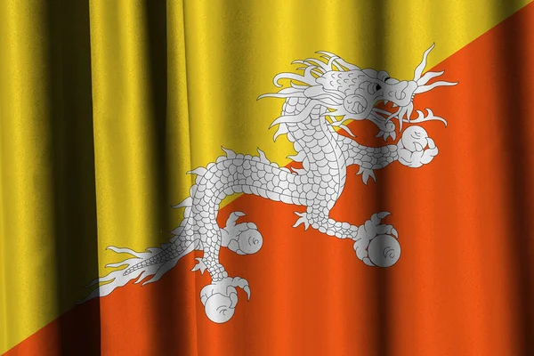 Bhutan bayrağı sallanıyor