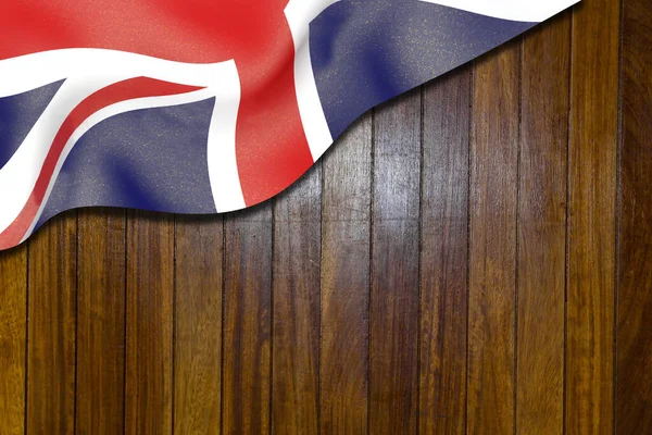 Great Britain Flag Background Wooden Boards — Stock Photo, Image