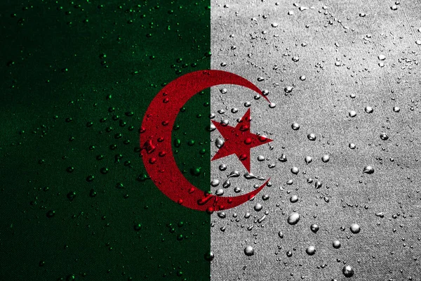 Vlag Van Algerije Met Druppels — Stockfoto
