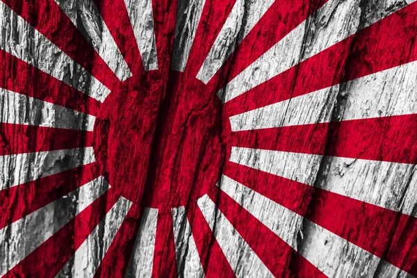 Bandiera Navale Giapponese Corteccia Legno — Foto Stock