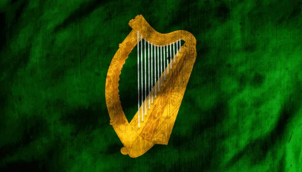 Flagga För Regionen Leinster Irland Gammalt Tyg — Stockfoto