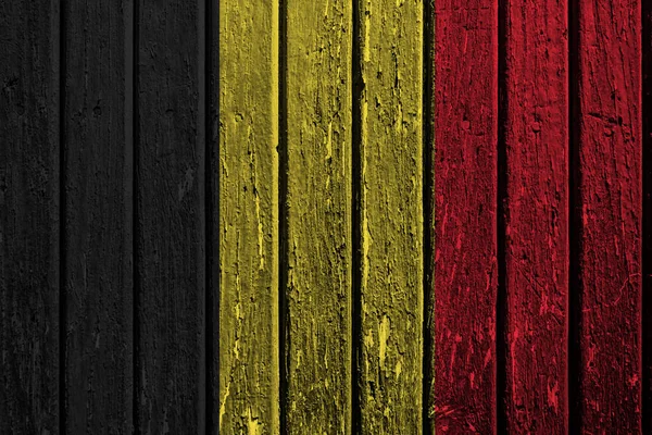 Bandera Bélgica Sobre Fondo Madera —  Fotos de Stock