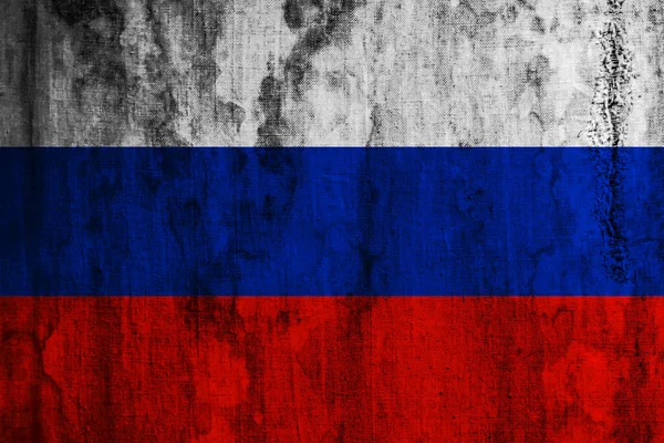 Bandeira Rússia Tecido Velho — Fotografia de Stock