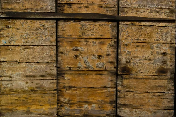Stare Drewniane Drzwi Wzorem — Zdjęcie stockowe