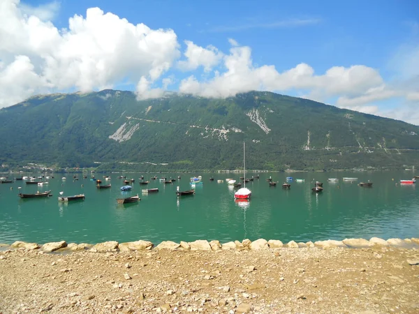 Santa Croce Lake Belluno Itálie — Stock fotografie