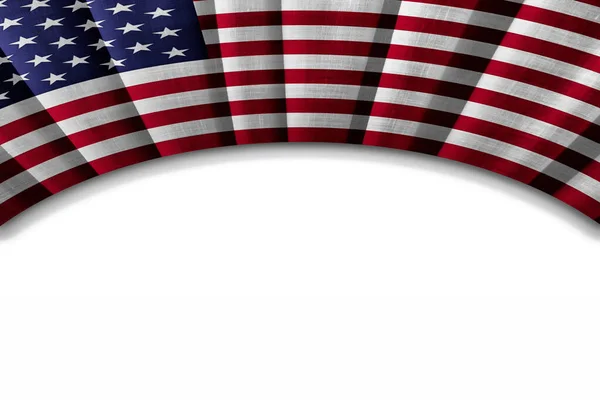 Flagge Der Vereinigten Staaten Von Amerika Auf Weißem Hintergrund Illustration — Stockfoto