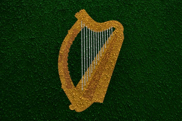 Leinster Fahne Faltiger Wand — Stockfoto