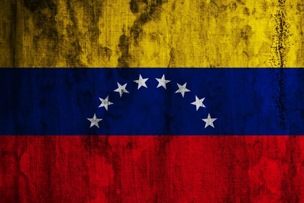 Vlag Van Venezuela Oude Stof — Stockfoto