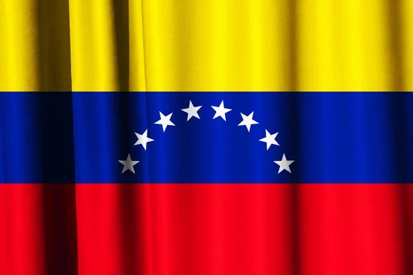 Vlag Van Venezuela Met Golven — Stockfoto