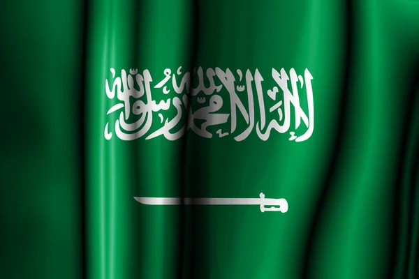 Hintergrund Mit Dekorativer Bunter Flagge Saudi Arabiens — Stockfoto