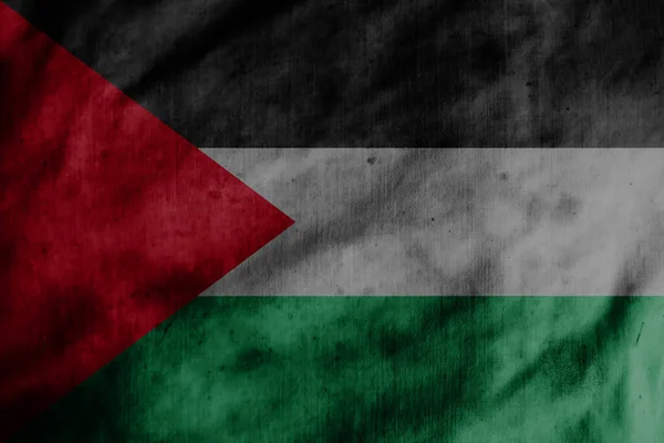 Viejo Fondo Drapeado Bandera Colorida Decorativa Palestina —  Fotos de Stock