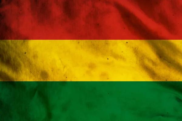 Fondo Viejo Drapeado Bandera Colorida Decorativa Bolivia — Foto de Stock