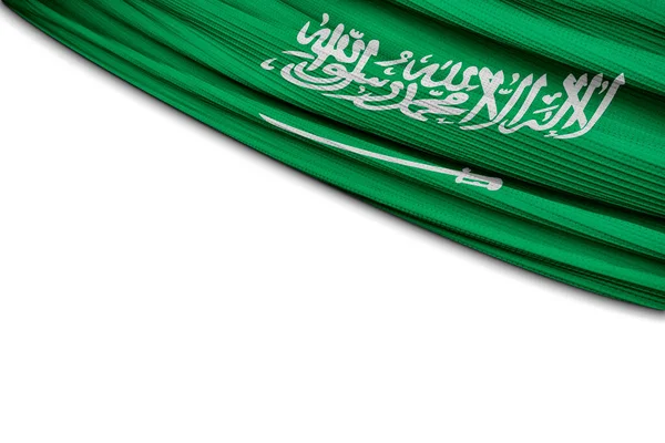 Funda Bandera Arabia Saudita Sobre Fondo Blanco — Foto de Stock