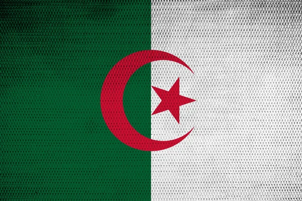 Flag Algeria Plastic Texture Fabric — Stock Photo, Image