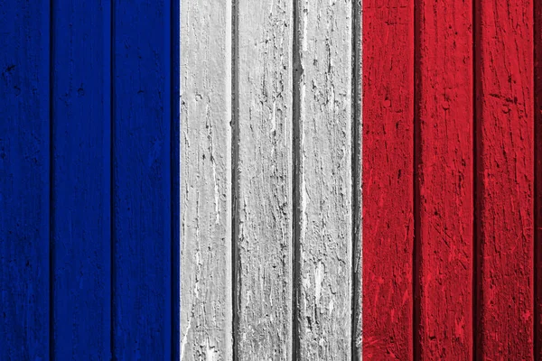 Bandera Francia Sobre Tablones Madera —  Fotos de Stock