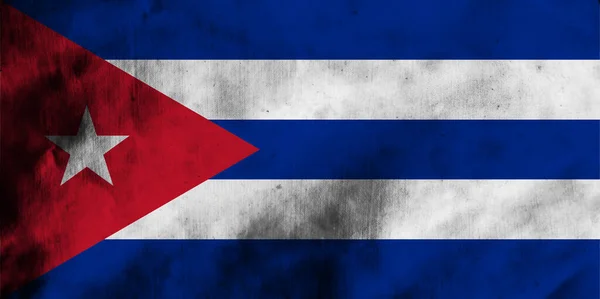 Vlag Van Cuba Oude Stof — Stockfoto