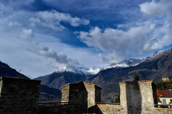 Merano Bolzano Daki Bir Dağ Kulesinden Manzara Talya — Stok fotoğraf