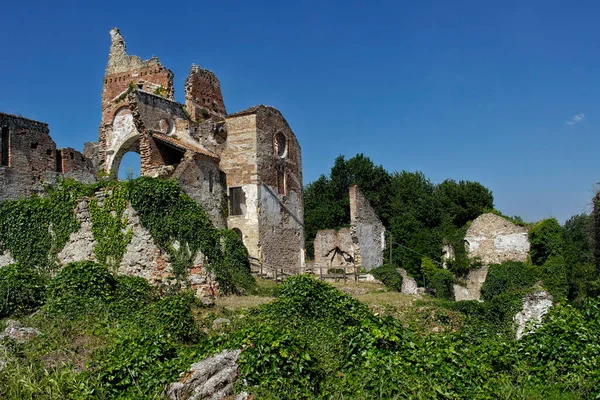 Ruins Apbey Saint Eustace Nervesa Della Battaglia Treviso Olaszország — Stock Fotó