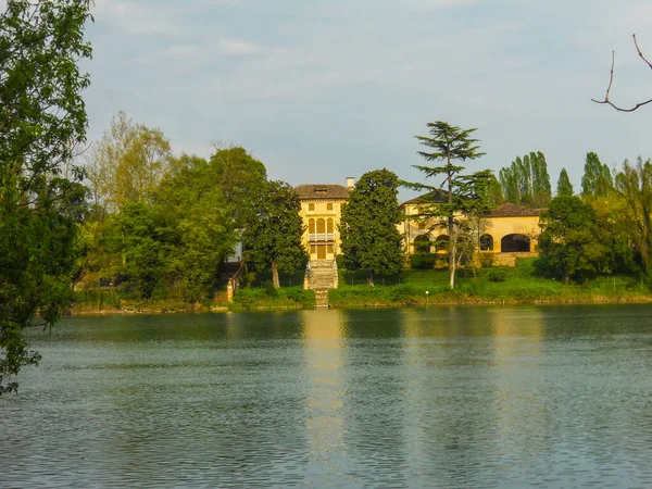 View on a river house