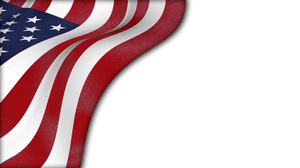Amerikai Zászló Renderelés — Stock Fotó