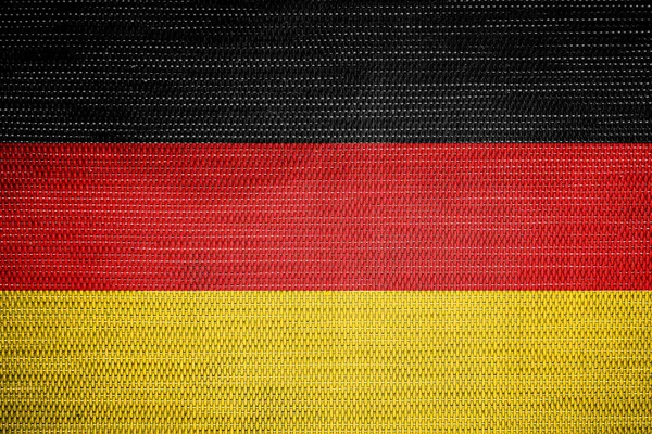 Vlajka Německa Plastová Textura Tkaniny — Stock fotografie