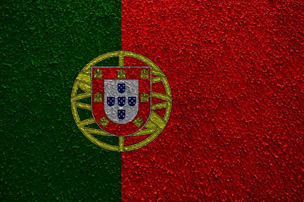 Flag Portugal Wrinkled Wall — Stock Photo, Image