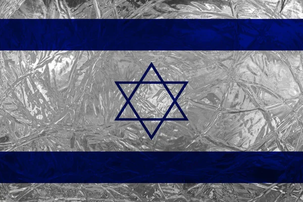Vlag Van Israël Met Ijseffect — Stockfoto