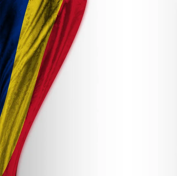 Romanian Flag Gray Gradient Background — Stock Photo, Image