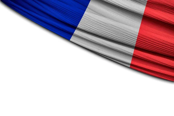 Флаг Франции Белом Фоне — стоковое фото