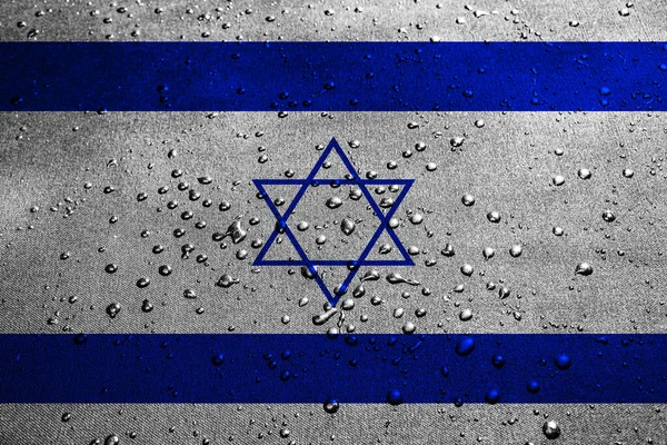 Тло Прапором Ізраїлю Краплями — стокове фото