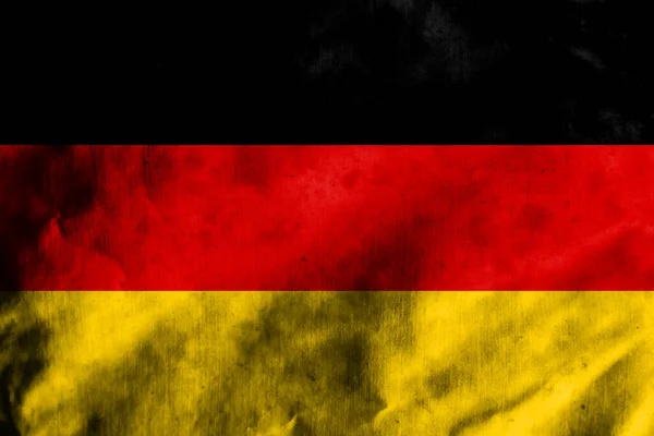 Tyskland Flagga Gammalt Tyg — Stockfoto