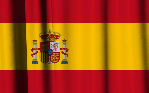 Fundo Têxtil Bandeira Colorida Decorativa Espanha — Fotografia de Stock