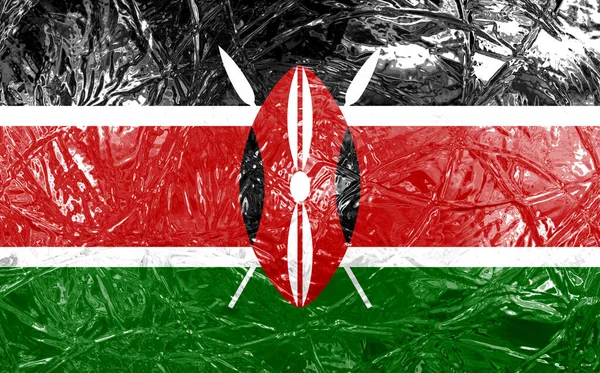 Kenya Flag Reflections Effect — Stock Photo, Image