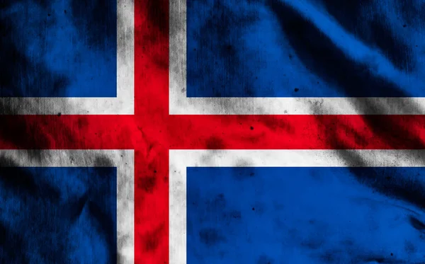 Fondo Con Bandera Colorida Decorativa Islandia —  Fotos de Stock