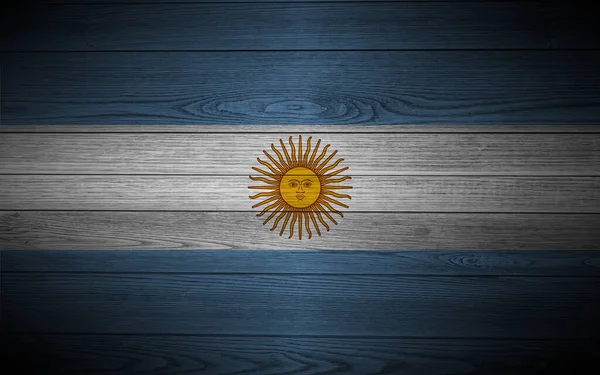 Drapeau Argentin Sur Planches Bois — Photo